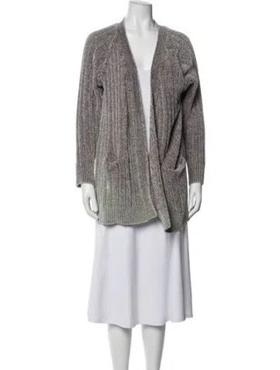 Pre-owned Cynthia Rowley Open Front Sweater In White
