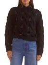 Cynthia Rowley Open Knit Sweater In Black