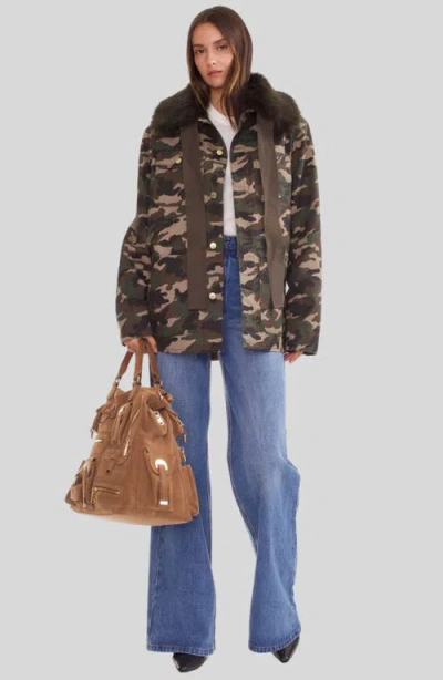 Cynthia Rowley Outward Bound Jacket In Green Camo