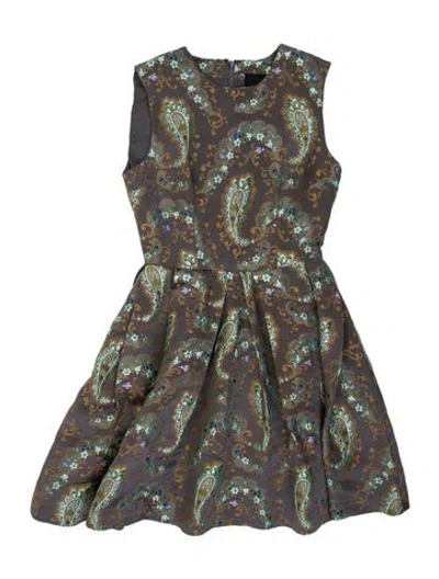 Pre-owned Cynthia Rowley Paisley Print Mini Dress In Multi