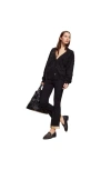 Cynthia Rowley Paloma Boyfriend Cardigan In Black