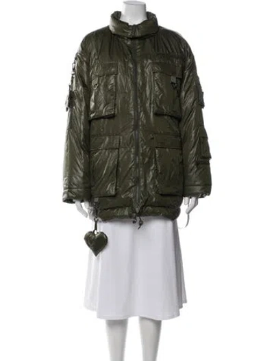 Pre-owned Cynthia Rowley Parka W/ Tags In Green