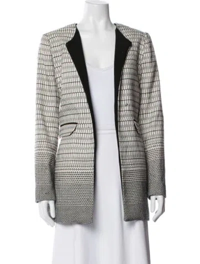 Pre-owned Cynthia Rowley Patterned Blazer In Neutrals