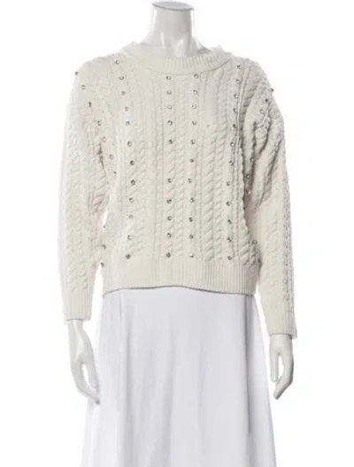 Pre-owned Cynthia Rowley Patterned Crew Neck Sweater In Neutrals
