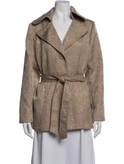 Pre-owned Cynthia Rowley Patterned Jacket In Neutrals