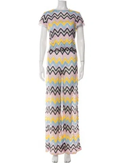 Pre-owned Cynthia Rowley Patterned Pant Set In Multi