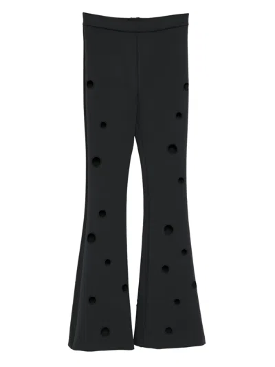 Cynthia Rowley Peekaboo Trousers In Black
