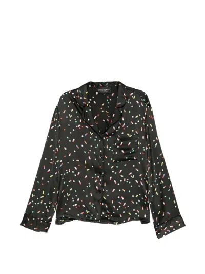 Cynthia Rowley Pill-print Silk Shirt In Multi