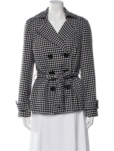 Pre-owned Cynthia Rowley Polka Dot Print Jacket In Black