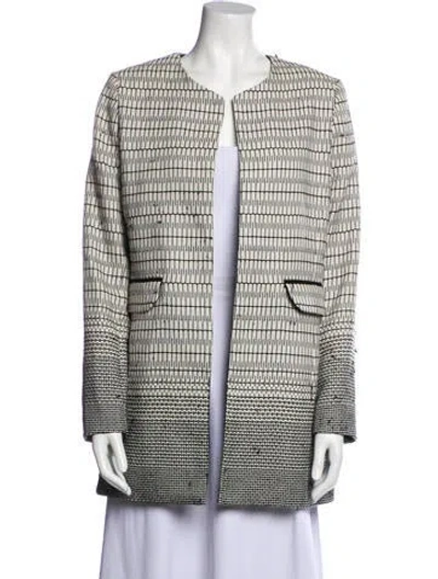 Pre-owned Cynthia Rowley Printed Coat In Neutral