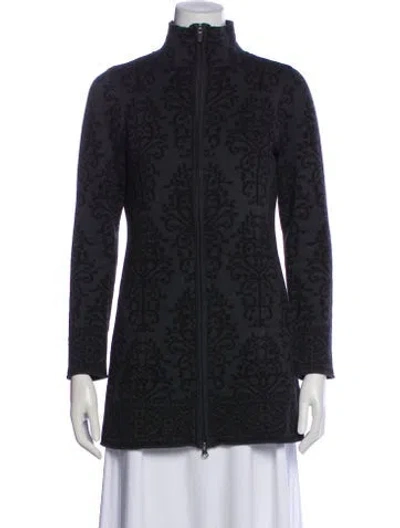 Pre-owned Cynthia Rowley Printed Evening Jacket In Gray