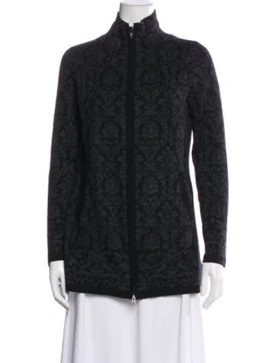 Pre-owned Cynthia Rowley Printed Jacket In Gray