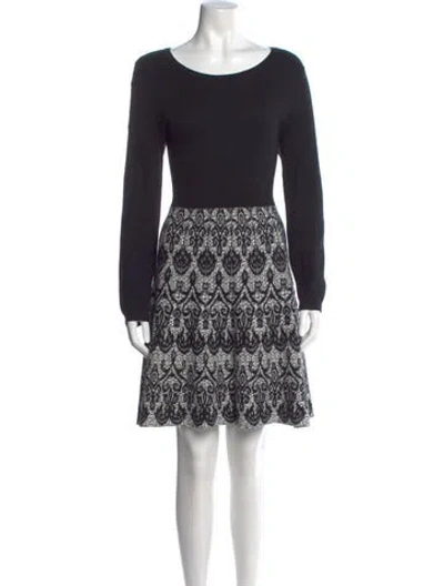 Pre-owned Cynthia Rowley Printed Knee-length Dress In Gray