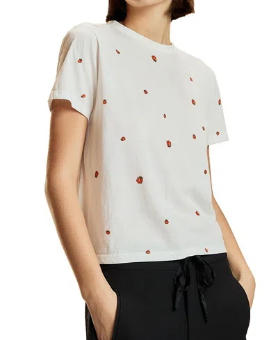 Cynthia Rowley Printed Tee In Gray