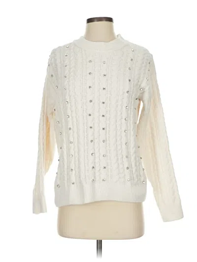 Pre-owned Cynthia Rowley Pullover Sweater In White