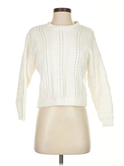 Pre-owned Cynthia Rowley Pullover Sweater In White