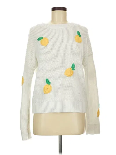 Pre-owned Cynthia Rowley Pullover Sweater In White