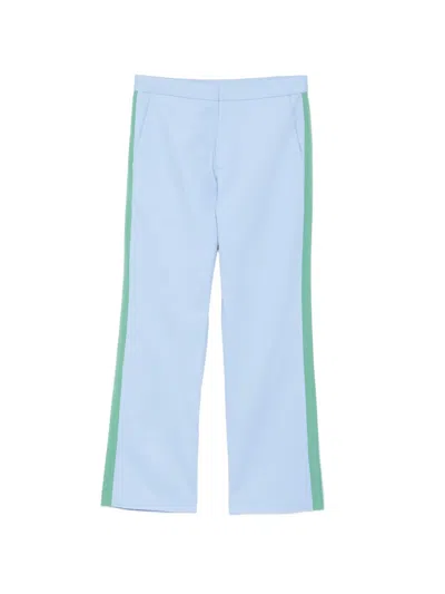 Cynthia Rowley Riley Flared Trousers In Blue