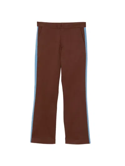 Cynthia Rowley Riley Flared Trousers In Brown