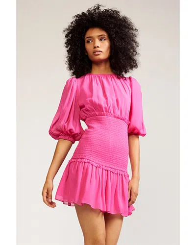 Cynthia Rowley Rosa Smocked Dress In Pink