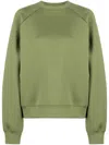 Cynthia Rowley Round-neck Long-sleeved Sweatshirt In Green