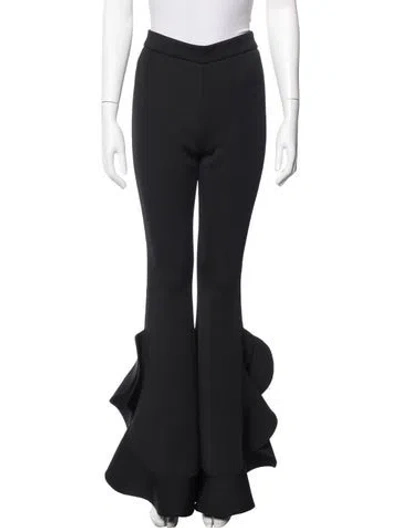 Pre-owned Cynthia Rowley Ruffle Embellishment Pants W/ Tags W/ Tags In Black