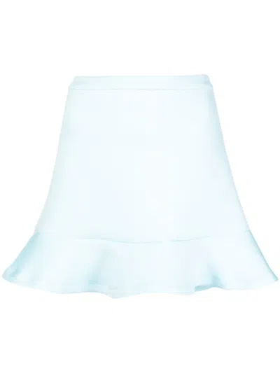 Cynthia Rowley Ruffled-trim Mini Skirt In Blue