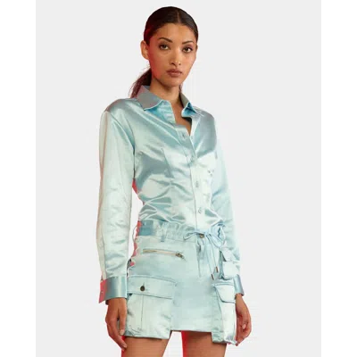 Cynthia Rowley S Cargo Shirt In Blue