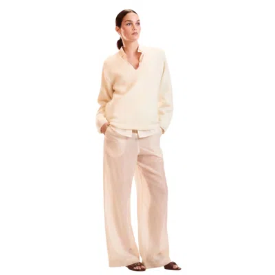 Cynthia Rowley Salina Sheer Pant In Neutral