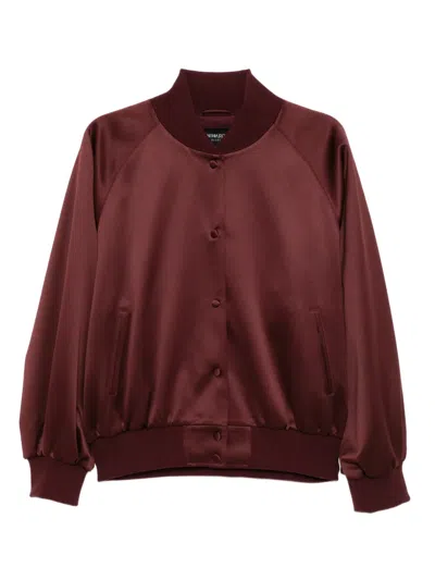 Cynthia Rowley Satin Bomber Jacket In Multi