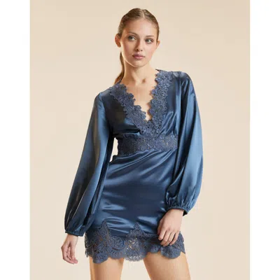 Cynthia Rowley Satin Lace Mini Dress In Multi