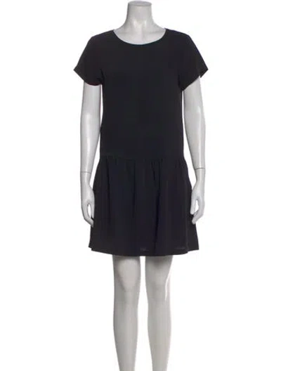 Pre-owned Cynthia Rowley Scoop Neck Mini Dress In Black