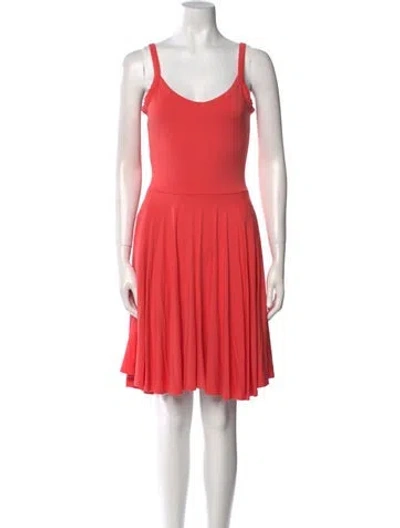 Pre-owned Cynthia Rowley Scoop Neck Mini Dress In Red