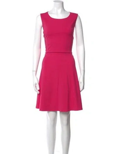 Pre-owned Cynthia Rowley Scoop Neck Mini Dress In Red