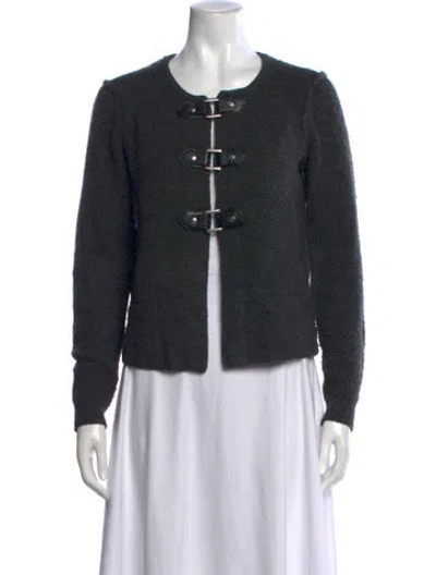 Pre-owned Cynthia Rowley Scoop Neck Sweater In Gray