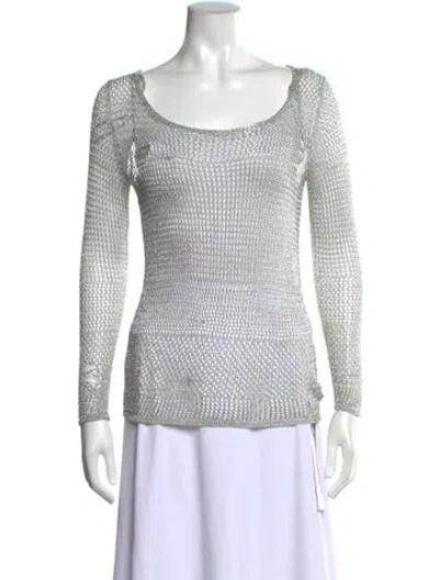 Pre-owned Cynthia Rowley Scoop Neck Sweater In Multicolor