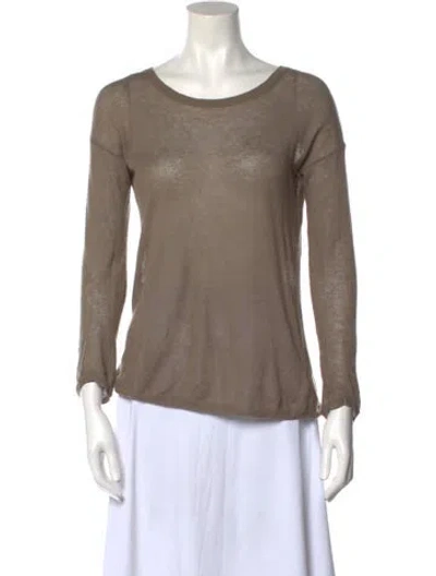 Pre-owned Cynthia Rowley Scoop Neck Sweater In Neutral