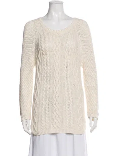 Pre-owned Cynthia Rowley Scoop Neck Sweater In Neutral