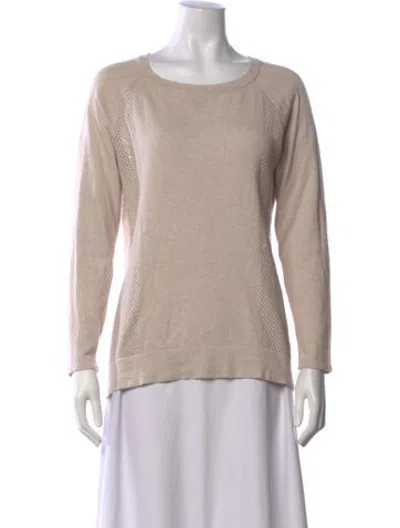 Pre-owned Cynthia Rowley Scoop Neck Sweater In Neutrals