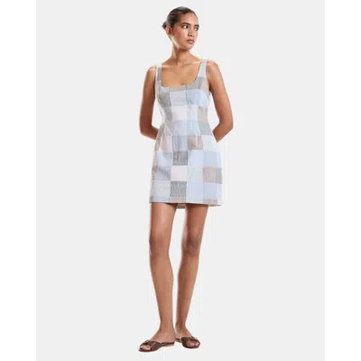 Cynthia Rowley Seersucker Madras Mini Dress In Pattern