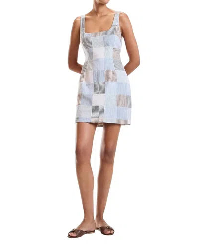 Cynthia Rowley Seersucker Midi Dress In Blue