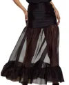Cynthia Rowley Serafina Silk Skirt In Black