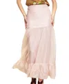 Cynthia Rowley Serafina Silk Skirt In Pink
