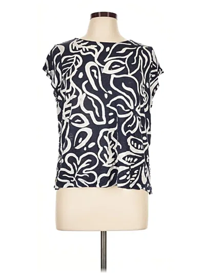 Pre-owned Cynthia Rowley Short Sleeve Blouse In Ivory