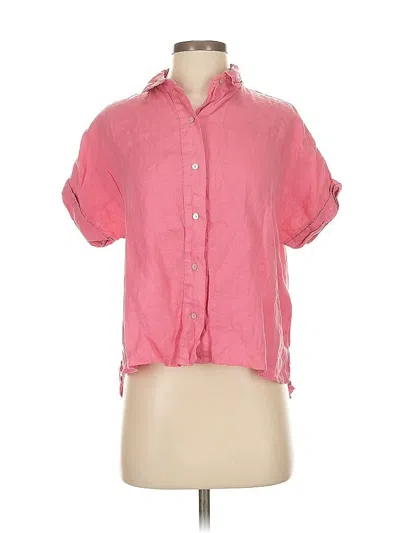 Pre-owned Cynthia Rowley Short Sleeve Blouse In Pink