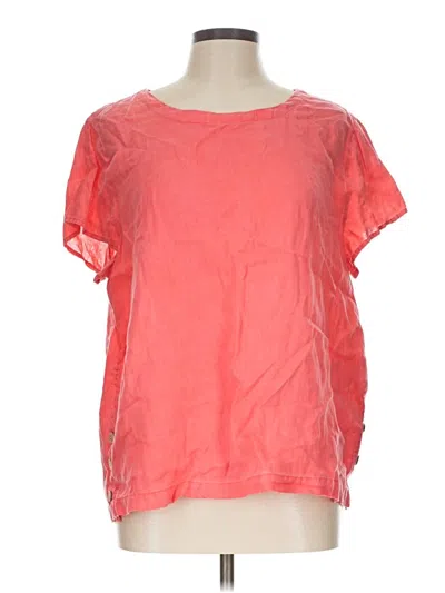 Pre-owned Cynthia Rowley Short Sleeve Blouse In Pink