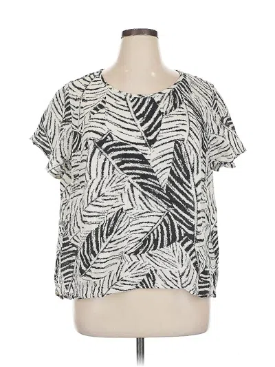 Pre-owned Cynthia Rowley Short Sleeve T-shirt In White