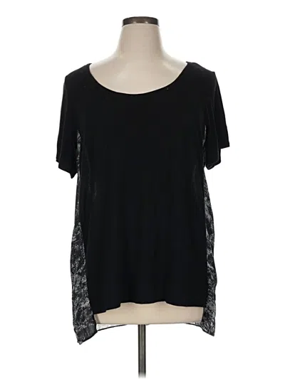 Pre-owned Cynthia Rowley Short Sleeve T-shirt In Black