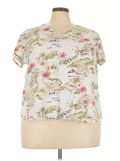 Pre-owned Cynthia Rowley Short Sleeve T-shirt In Ivory