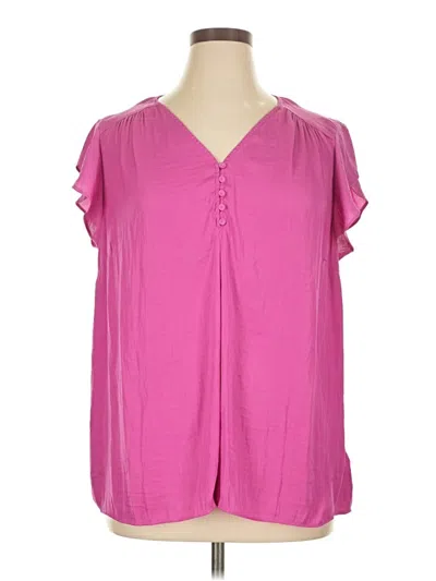 Pre-owned Cynthia Rowley Short Sleeve T-shirt In Pink